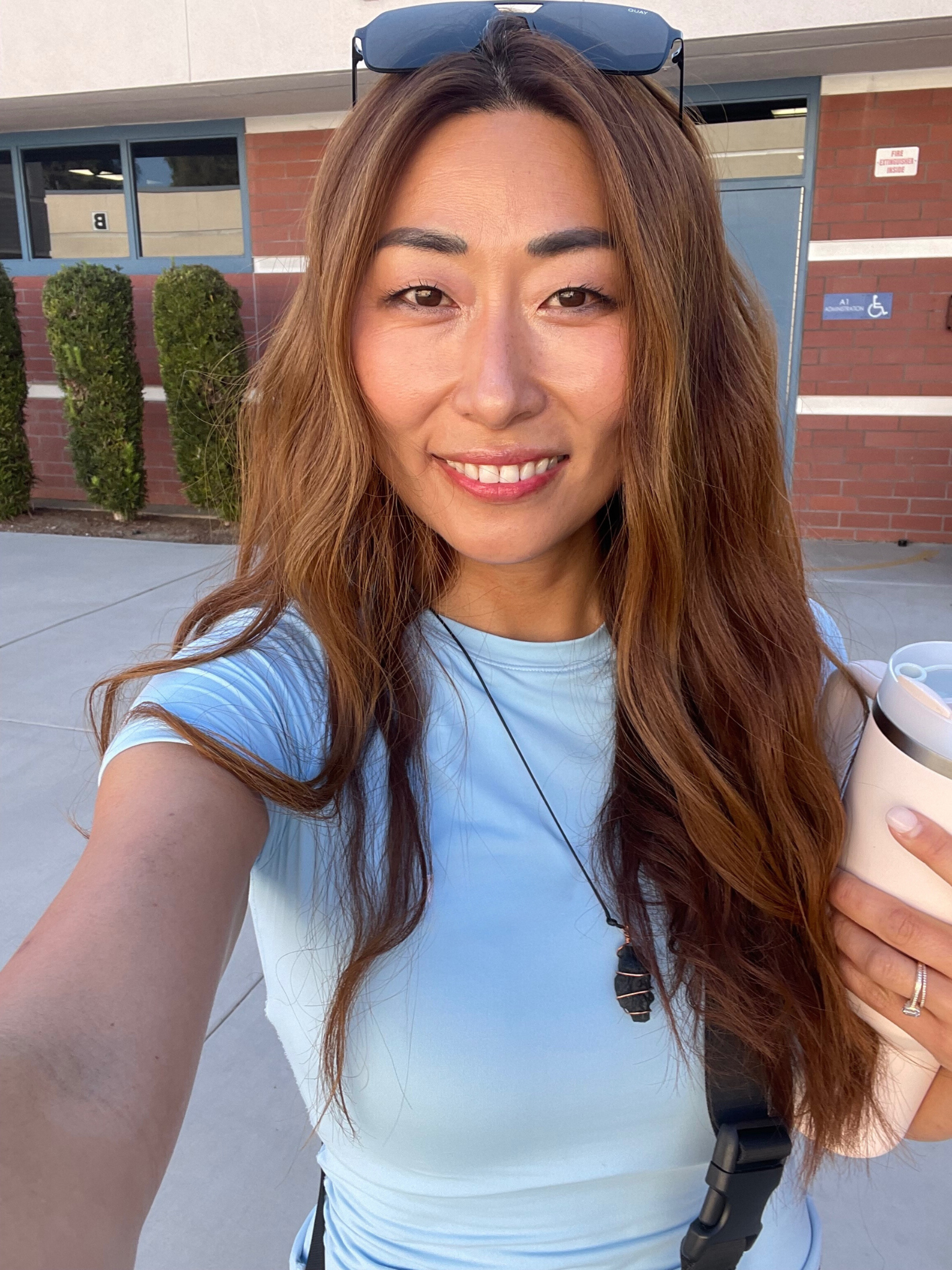Selfie- baby blue shirt